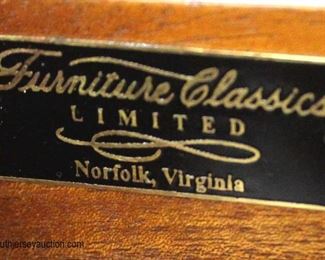  NEW “Furniture Classic Limited Norfolk, VA” French Provincial Style One Drawer Decorator Sever

Auction Estimate $200-$400 – Located Inside 