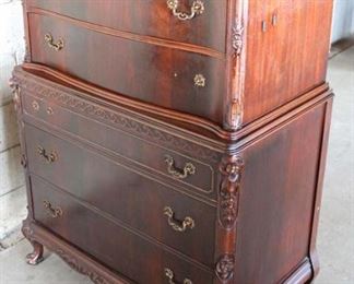  Burl Mahogany High Chest and Low Chest in the French Style

Auction Estimate $200-$400 – Located Dock 