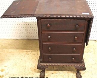 ANTIQUE SOLID Mahogany 4 Drawer Ball and Claw Drop Side Chest attribute to Feldenkreis Furniture 

Auction Estimate $200-$400 – Located Inside 
