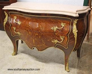 Antique Style French Inlaid Marble Top Chest with Applied Bronze 

Auction Estimate $300-$600 – Located Inside 
