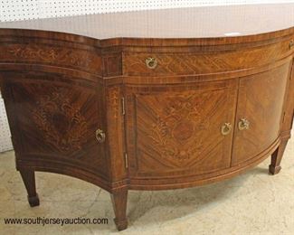 BEAUTIFUL Bow Front Inlaid Mahogany Buffet in the Manner of Maitland Smith Furniture 

Auction Estimate $500-$1000 – Located Inside 
