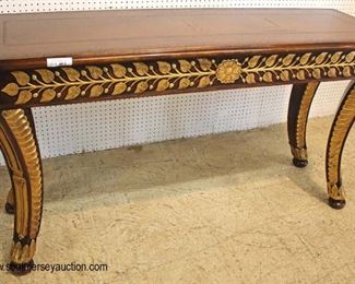 Leather Top Decorator French Empire Style Console in the Manner of Maitland Smith Furniture 

Auction Estimate $300-$600 – Located Inside 
