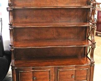 SOLID Mahogany 4 Tier Étagère/Bookcase in the Manner of Maitland Smith Furniture 

Auction Estimate $300-$600 – Located Inside 
