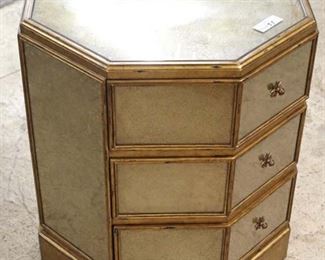 Decorator “Theodore Alexander” Octagon VINTAGE Mirrored 3 Drawer Lamp Stand 

Auction Estimate $300-$600 – Located Inside 
