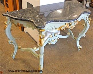 Paint Decorated Carved Marble Top Console 

Auction Estimate $100-$300 – Located Inside 

  
