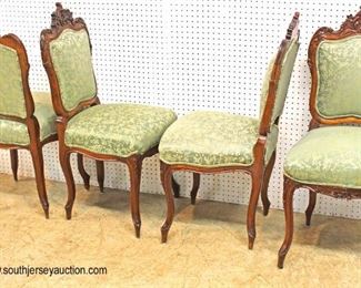 "Set of 4" Victorian Antique Music Chairs in the Carved Rosewood with Upholstered Seats and Backs 

Located Inside – Aucton Estimate $200-$400 
