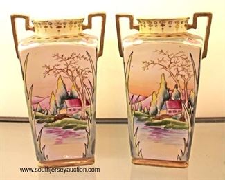 PAIR of Porcelain Hand Painted Asian Vases 

Auction Estimate $100-$300 – Located Inside
