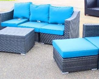  NEW All Weather All Season Weather Resistant 7 Piece Wicker Lounge Set with Cushions

Located Inside – Auction Estimate $400-$800 