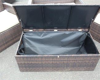  NEW 6 Piece All Weather All Season Weather Resistant Lounge Set with Lined Cushion Storage Boxes that Double as Tables

Early Bird Special – Located in the Field – Auction Estimate $200-$600 