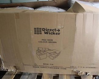  NEW Wicker “Direct Wicker” 5 Piece Patio Set in the Box

Early Bird Special – Located in the Field – Auction Estimate $200-$400 