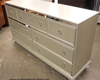  NEW Silver and Mirrored Accent Decorator 7 Drawer Dresser on Bun Feet

Located Inside – Auction Estimate $200-$400

  