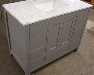  NEW Marble Top 9 Drawer 2 Door Bathroom Vanity with Square Sink and Hardware Located in the Drawers

Located Inside – Auction Estimate $200-$400

  