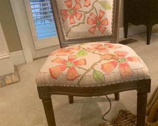 Hand painted French chair
