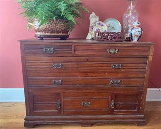 Antique Eastlake walnut chest