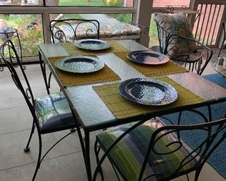 Vintage outdoor table and four chairs