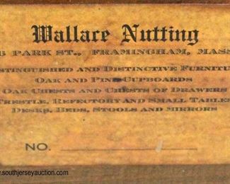  ANTIQUE SOLID Mahogany Signed “Wallace Nutting” Windsor Desk Chair with Drawer

Auction Estimate $300-$600 – Located Inside 