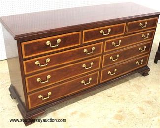  Mahogany “The Mahogany Collection by Thomasville Furniture” Banded and Inlaid 9 Drawer Low Chest

Auction Estimate $200-$400 – Located Inside 
