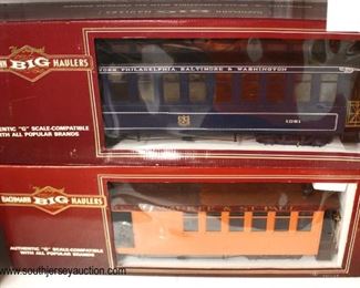   “Lionel” Bachmann Big Haulers Observation Car with Lighted Drumhead B&O Royal Blue

 “Lionel” Bachmann Big Haulers “G” Jackson Sharp Passenger Car Combine – Milwaukee

Auction Estimate $20-$300 – Located Glassware 
