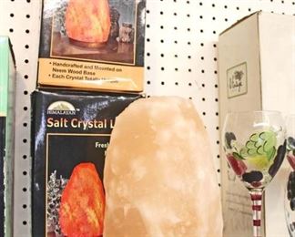  Salt Crystal Lamps (2) each Unique to Freshen Air Naturally in Boxes

Auction Estimate $20-$100 – Located Glassware 