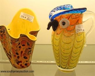  Selection of Art Glass including: Art Glass Owl Pitcher and Vase

Auction Estimate $20-$80 – Located Glassware 