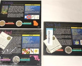  The New York Colorized State Quarter, Maryland Colorized State Quarter and Georgia Colorized State Quarter

Auction Estimate $5-$10 – Located Glassware 