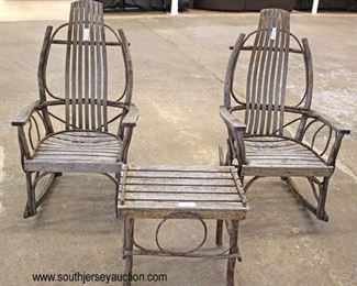  ANTIQUE 3 Piece Adirondack Pair of Rockers and Table

Auction Estimate $200-$400 – Located Inside 
