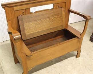 ANTIQUE Oak Carved Lift Top Hall Bench

Auction Estimate $200-$400 – Located Inside