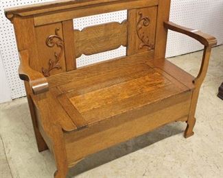 ANTIQUE Oak Carved Lift Top Hall Bench

Auction Estimate $200-$400 – Located Inside