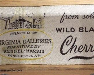 PAIR of “Henkel Harris Furniture, Virginia Galleries” SOLID Wild Black Cherry 2 Drawer with Pull Down Door Night Stands

Auction Estimate $200-$400
