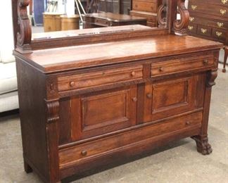 ANTIQUE Oak Paw Foot Carved Buffet with Mirrored Backsplash

Auction Estimate $200-$400 – Located Inside