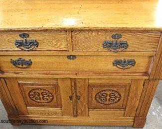 ANTIQUE Oak Carved Buffet with Mirror and Gallery Top

Auction Estimate $200-$400 – Located Inside