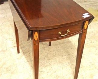 Mahogany “Hickory Chair Company” Inlaid Drop Side One Drawer Pembroke Table

Auction Estimate $100-$300 – Located Inside