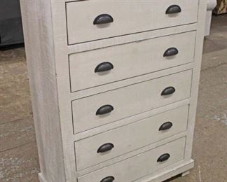  NEW White Contemporary 5 Drawer High Chest

Auction Estimate $200-$400 – Located Inside 