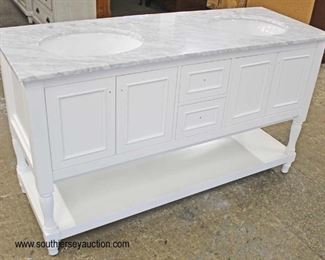  NEW 60” Marble Top Double Sink 4 Door 2 Drawer Bathroom Vanity with Hardware

Auction Estimate $300-$600 – Located Inside 