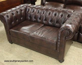  NEW Brown Leather Button Tufted Chesterfield Style Loveseat

Auction Estimate $300-$600 – Located Inside 