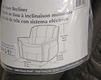  NEW Brown Leather Power Electric Recliner with Tags

Auction Estimate $300-$600 – Located Inside 