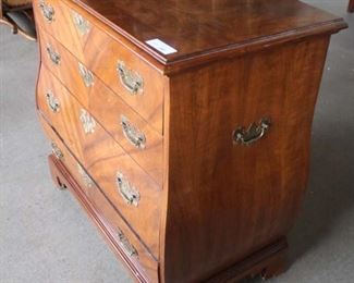  Burl Mahogany “Weiman Furniture” Banded 4 Drawer Bombay Style Bachelor Chest

Auction Estimate $300-$600 – Located Inside 