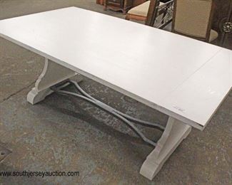  NEW Country Farm Style White Washed Dining Room Table with Metal Stretcher Base

Auction Estimate $200-$400 – Located Inside 
