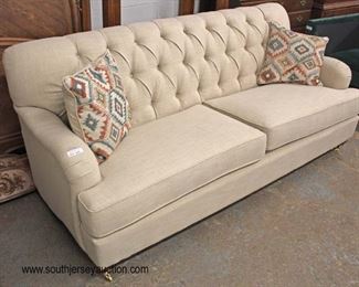  NEW Contemporary Decorator Tweed Upholstered Button Tufted Sofa with Decorative Pillows

Auction Estimate $300-$600 – Located Inside 