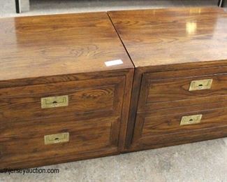  PAIR of “Henredon Furniture” Mahogany Campaign Style 2 Drawer Night Stands

Auction Estimate $200-$400 – Located Inside 