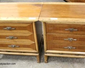  PAIR of “White Furniture” Mid Century Modern Walnut 2 Tone 3 Drawer Night Stands

Auction Estimate $100-$200 – Located Inside 