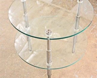  Modern Design Round 2 Tier Glass and Chrome Stand

Auction Estimate $100-$200 – Located Inside 