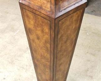  Burl Mahogany Leather Wrap Decorator Pedestal in the Manner of Maitland Smith

Auction Estimate $200-$400 – Located Inside 
