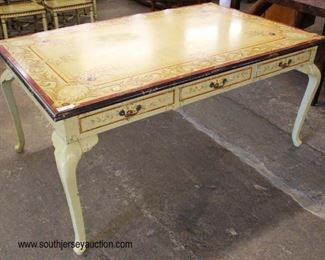  7 Piece Farm Style Paint Decorated country Dining Room Table with 6 Chairs

Auction Estimate $300-$600 – Located Inside 