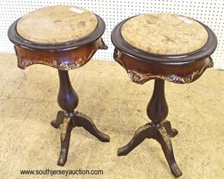  PAIR of French Style Marble Top Candle Stands with Applied Bronze

Auction Estimate $100-$200 – Located Inside 