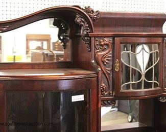  AWESOME ANTIQUE Burl Mahogany Leaded Glass Secretary Bookcase (Side by Side) with Dragons and Griffins

Auction Estimate $500-$1000 – Located Inside 