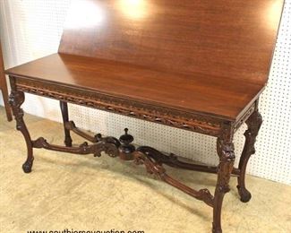  BEAUTIFUL ANTIQUE Walnut and Banded Highly Carved with Griffins Flip Top Extension Sofa Table

Auction Estimate $300-$600 – Located Inside 