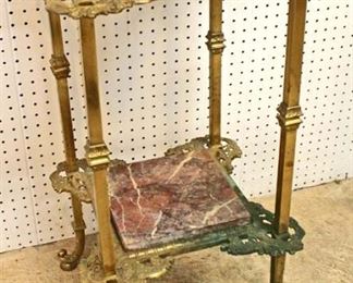  ANTIQUE Onyx and Brass 2 Tier Plant Stand

Auction Estimate $100-$200 – Located Inside 