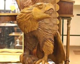  Hand Carved Mahogany Eagle (approximately 3 Foot Tall)

Auction Estimate $200-$400 – Located Inside 