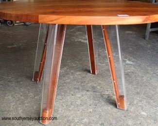  Mid Century Modern Design Walnut and Lucite Round Breakfast Table

Auction Estimate $400-$800 – Located Inside 